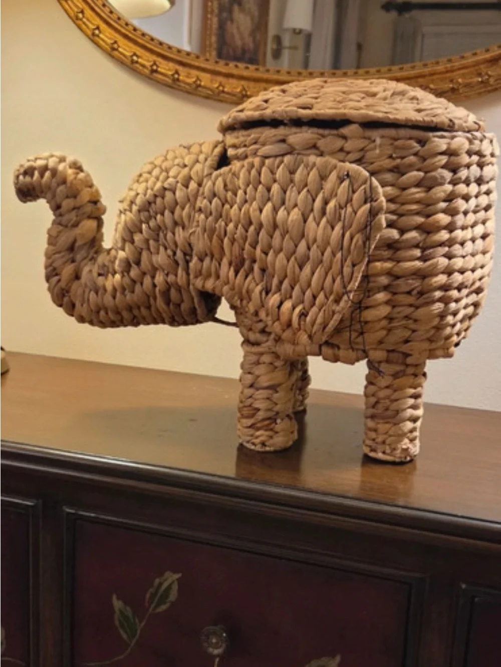 Opalhouse Rattan Wicker Elephant Basket Planter Lid Nursery Storage Target NEW